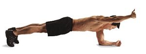 plank with arm lift